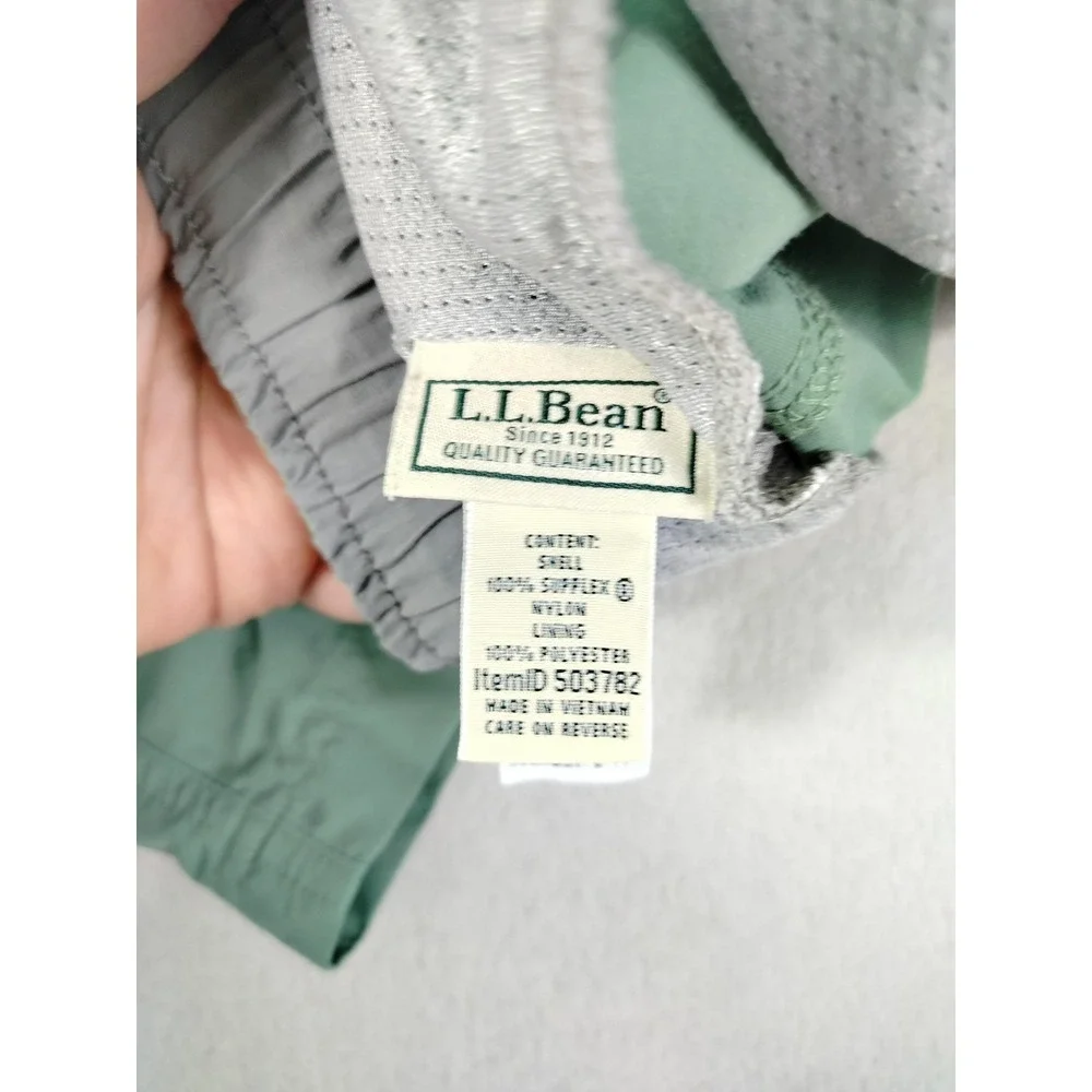 L.L. Bean‎ Swim Trunks Shorts Mens XXL Green Mesh Lined Drawstring Pockets